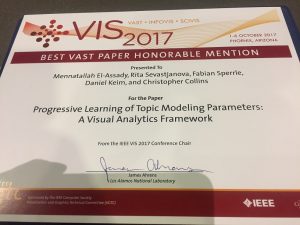 VAST Award - Honorable Mention for Best Paper